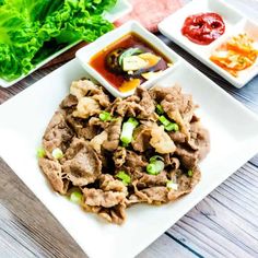 Pan Seared Korean BBQ Brisket | 10 Minutes Korean Bbq Brisket, Korean Bbq At Home, Bbq Brisket Recipes, Kimchi Chicken, Bbq Tacos, Tender Brisket, Bbq Short Ribs, Beef Lettuce Wraps, Bbq Salads