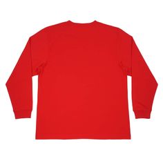 Find the Long Sleeve Crew Neck Adult T-Shirt by Make Market® at Michaels. Featuring a classic crew neck and long sleeves with tapered cuffs, this adult tee makes a wonderful canvas for your personal touch. Whether you're needing a certain design for a team or event or a special piece for your own wardrobe, decorate this shirt with fabric paint, vinyl transfers and more to get the perfect look. Featuring a classic crew neck and long sleeves with tapered cuffs, this adult tee makes a wonderful can Red Crew Neck Top With Ribbed Cuffs, Classic Red Crew Neck Sweatshirt, Red Sporty Crew Neck T-shirt, University Red Crew Neck Top For Streetwear, University Red Long Sleeve Cotton T-shirt, Long Sleeve Graphic Print T-shirt, Red Sporty Crew T-shirt, Classic Red Tops For Streetwear, Classic Red Top For Streetwear