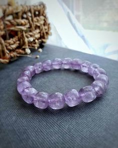 Natural lavender amethyst bracelet, 10x10 geisha beads, beautiful purple just like lavender, this is a crystal single ring bracelet, fashion accessories Lavender Amethyst, Art Deco Bracelet, Single Ring, Crystal Fashion, Bracelet Crystal, Bracelet Fashion, Agate Bracelet, Amethyst Bracelet, Quartz Ring