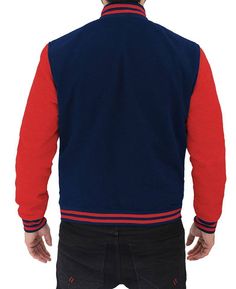 Men's Blue and Red Letterman Jacket
Style up yourself with this lightweight Men's Blue and Red Varsity Jacket. A perfect go-to outfit incorporated with snap button closure, a rib-knit collar, cuffs, and hems for a proper fitting. This high-quality fleece letterman jacket will definitely shine your personality in the crowd. A must-have outfit for smart guys to rock the style. Red Letterman Jacket, Black Letterman Jacket, Varsity Jacket Style, Red Varsity Jacket, School Jacket, Mens Leather Coats, Biker Jacket Men, Varsity Letterman Jackets, Best Leather Jackets