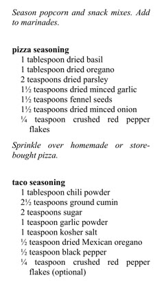 the ingredients for pizza are shown in black and white, with text above it that says pizza seasoning