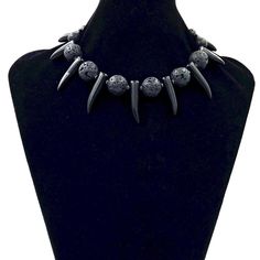 Men's Tribal Jewelry - Shaka Zulu Necklace - African Mens Choker - Black Panther Necklace - Tribal Necklace - Lava Stone Black Turquoise Mens Choker, Black Panther Necklace, Shaka Zulu, Zulu Necklace, Panther Necklace, Choker Black, Black Turquoise, How To Clean Metal, Black Choker