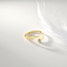 RUNDA Angel Wing Ring in 14K Gold, Minimal Dainty 14K Gold Ring for Women and Girls, Hypoallergenic, Gift for Her, Gift Ideas -- ⋆ This product is designed with Runda's fine handcrafting with sustainable methods. ⋆ Express-insured shipping to the whole world and delivery to cargo in only 3 business days. ⋆ Free return and warranty Product Details * 14K Real Solid Gold * Hypoallergenic * Model No RDC180545 Available Ring Sizes: * 5 US * 6 US * 7 US * 7 1/2 US * 8 1/2 US * 9 US * Please contact us Wing Ring, Angel Wing Ring, Gold Ring For Women, 14k Gold Ring, Recycled Gold, Guardian Angel, Ring For Women, Perfect Ring, Gold Style