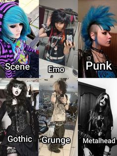 Emo And Goth Difference Between, The Difference Between Emo And Goth, Cute Clothes Grunge, Difference Between Emo And Goth, 2009 Emo Aesthetic, Goth X Metalhead, Different Alternative Styles, Grunge Scene Outfits, Alt Fit Ideas