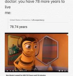 a tweet with an image of a bee from the movie despicable me