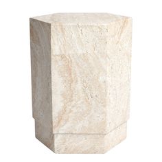 a white marble block on a white background