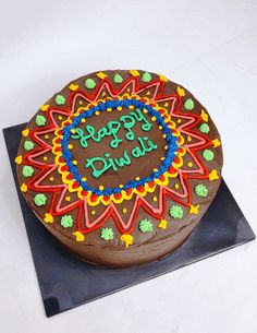 a birthday cake with the words happy diwal on it