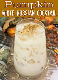 You are going to absolutely love this great Pumpkin White Russian Cocktail. A classic vodka and Kahlua combination is updated with some pumpkin creamer and puree to create an all-new version of a favorite cocktail. Pumpkin White Russian Recipe, Pumpkin White Russian, White Russian Recipe, White Russian Recipes, Seasonal Cocktails, Fall Drink Recipes, White Russian Cocktail, Drinks Healthy, Winter Drink