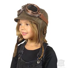 Children's Aviator Hat And Goggles | The Perfect Aviator Pilot Hat for Kids – Cote Cuir Leather Old Pilot Helmet, Vintage Pilot Outfit, Pilot Oc, Steampunk Pilot, Armor Accessories, Aviator Costume, Pilot Goggles, Pilot Helmet, Aviator Cap