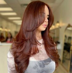 Level 6 Auburn Hair Color, Warm Auburn Hair Color, Soft Auburn Hair Color, Brown Red Copper, Coquette Bday, Gold Brown Hair, Deep Auburn Hair, Mahogany Hair, Plum Hair