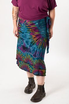 Variety is the spice of life, and this magic wrap skirt is ready to spice up your wardrobe. Versatile, stretchy, and oh so comfy, you can style this tie dye skirt in many ways, wear it as a tie dye shawl, fashion it as a tie dye dress, or style it as a classic wrap skirt, the fashion world is your oyster. Which way will you wear yours? Magic Wrap Skirt, Shawl Fashion, Magic Wrap, World Is Your Oyster, Dye Dress, Grey Roses, Tie Dye Designs, Tie Dye Dress, Dyed Dress