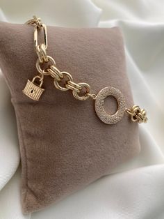 "ITEM DETAILS ❆All our jewelry are hand made with Love. ❆Material: 14K Gold ( 585). ❆Available colors: Gold, Rose Gold, White Gold. ❆Available Sizes: Look Size Option (Contact for different sizes) ❆Each item is made to order ❆ DO YOU LIKE THIS BRACELET? ❆ You can get more information about it below but if you have any questions, just click the \"Message Sergen Vural \" button and I will be very happy to hear from you ☺ PACKAGING ❆Comes ready to gift in a beautiful jewelry box. ❆It comes with a s Gold Charm Bracelet With 17 Jewels For Anniversary, Luxury Charm Bracelet With 17 Jewels For Gift, White Gold Bracelet With Lobster Clasp As Gift, Fine Jewelry Gold Charm Bracelet With 17 Jewels, Gold Charms Bracelet Fine Jewelry, 14k Gold Chain Charm Bracelet Gift, Luxury Chain Bracelet With Adjustable Chain For Anniversaries, Gold Round Charm Bracelet Fine Jewelry, Gold-plated Charm Bracelet With Gold Chain