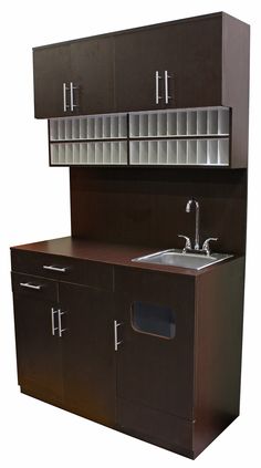 a sink and cabinets are shown against a white background