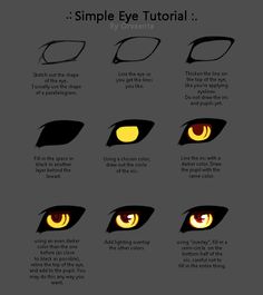 how to draw an eye step by step with the eyes in different colors and shapes