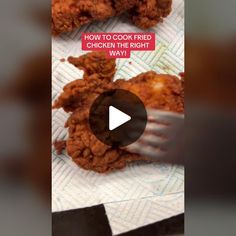 a video showing how to cook fried chicken in the right way, and then using it as an appetizer