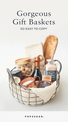 a basket filled with lots of different items