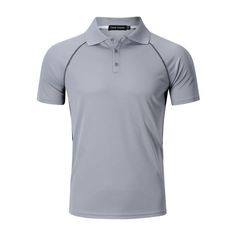 Experience superior quality and comfort with our men's polo shirt crafted from cool and breathable fabric. This soft and comfortable shirt features moisture-wicking technology to keep you cool and dry throughout the day. The casual business style, solid color, striped collar, and lace-up closure allow for a perfect fit that is both breathable and wrinkle-resistant. Ideal for daily wear, work, or outings, this shirt exudes style and comfort. With lapels, a modern cut, and a 2-button design, this Sporty Collared T-shirt, Moisture-wicking Polo Shirt For Sports, Polo Collar Go-dry Sports Top, Breathable Cotton Polo Shirt For Sports, Sports Go-dry Polo Collar Top, Cotton Moisture-wicking Polo Shirt For Sports Season, Moisture-wicking Cotton Polo Shirt For Sports, Moisture-wicking Polo Collar Golf T-shirt, Breathable Polo Shirt For Sports