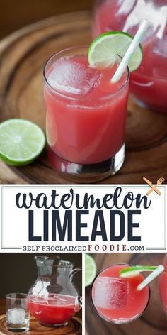 this watermelon limeade is the perfect summer drink to sip in and enjoy