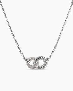 David Yurman | Belmont® Curb Link Necklace in Sterling Silver with Pavé Diamonds Equestrian Tack, Sculptural Necklace, David Yurman Necklace, Silver Link Necklace, Sculptural Jewelry, Silver Diamond Necklace, Work Clothes, Silver Chain Necklace, Chain Link Necklace