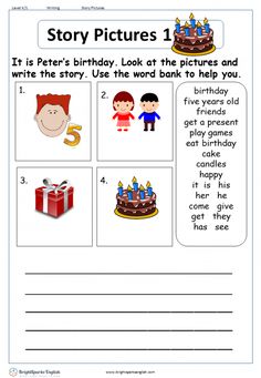 the story pictures worksheet for children to learn how to write and read it