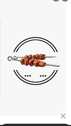 there are skewers with meat on them in the shape of a circle,