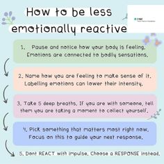 If you still feel out of control & find yourself being emotionally reactive, it may be time to seek help.  A therapist can give you effective strategies on what to do when you feel out of control. With some new tools, practice & guidance, you can get control over your reactivity. Things That Are Out Of Your Control, Reactive Vs Responsive, In Control Out Of Control, How To Control My Emotions, How To Not Be Reactive, Controlling Emotions Self Regulation, Be Less Reactive, How To Be Less Reactive, How To Control Your Emotions