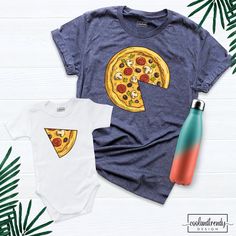 Pizza and Pizza Slice T-shirts, Pizza Matching Family Shirt, Parent Child Pizza Shirt, Pizza and Pizza Slice, Pizza Shirts Set, Pizza Shirts. Hi! Welcome to our store. It's good to see you here. Our aim is to offer you first-class clothing in your most beautiful moments with our graphic t-shirts that we designed or designed with your ideas. I am sure you will like our designs for your family, friends and you. IMPORTANT MATTERS FOR ORDERING: 1-) Please check and review all photos. 2-) Our sizes a Funny Crew Neck Shirt With Sublimation Print, Family Matching Funny Print Short Sleeve Tops, Family Matching Tops With Funny Print Short Sleeve, Family Matching Short Sleeve Shirt With Funny Print, Pre-shrunk Crew Neck Shirt For Family Matching, Baby Birthday Shirts, Slice Pizza, Matching Family Shirt, Pizza Shirt