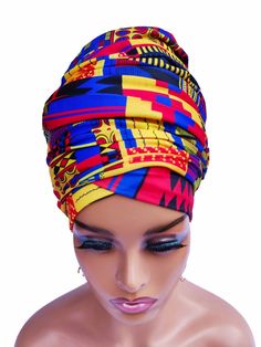 Stand out with our HANDMADE AFRICAN PRINT PRE TIED TURBAN Fashion Head Wrap; our turban scarves are easy to tie and large enough for any style. A nicely done head wrap is an affordable fashion statement that will make you feel and look beautiful and a classy way of transforming any outfit into an African or ethnic Look/Wear. EASY TO WEAR - No special skills required, these wraps are super easy to tie with ZERO EFFORT and are very VERSATILE. ANYONE WITHOUT PRIOR KNOWLEDGE OF WRAPPING A HEADWRAP C Adjustable Yellow Turban For Summer, Adjustable Multicolor Headband Headscarf, Multicolor Summer Turban, One Size Fits Most, Adjustable Traditional Summer Turban, Traditional Adjustable Summer Turban, Fitted Multicolor Headwrap For The Beach, Multicolor Headwrap In Headband Shape, Fitted Multicolor Headwrap For Summer, Multicolor One Size Headwrap Headband