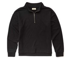 Black Cotton Sweatshirt With Zipper Closure, Black Cotton Zipper Sweatshirt, Black Half-zip Casual Sweatshirt, Black Casual Half-zip Sweatshirt, Black Cotton Half-zip Sweatshirt, Casual Black Half-zip Sweatshirt, Black Half-zip Cotton Outerwear, Black Cotton Half-zip Outerwear, Fall Long Sleeve Sweatshirt With Ykk Zipper