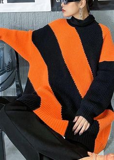 Chunky Black Orange Striped Knit Sweat Tops Plus Size O Neck Knit Tops Materials used:knit fabricMeasurement:One size fits all for this item. Please make sure your size doesn't exceed this size: BUST-130cm length 79cm / 30.81"bust 130cm / 50.7"Waist 130cm / 50.7"hem 120cm / 46.8" Warrior Concept Art, Sweat Top, Knit Tops, Striped Knit, Black Orange, Orange Black, One Size Fits All, Knit Top, Plus Size