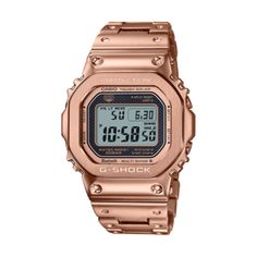 CASIO G-SHOCK Waterproof Sports Shockproof Solar Powered Mens Rose Gold Digital Watch Casio Digital, Power Bracelet, Fitness Armband, G Shock Watches, Casio G Shock, Full Metal, Gshock Watch, G Shock, Digital Display