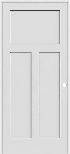 a white door with two side panels