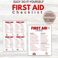 Download and print the ONLY First Aid Checklist you'll need!  This DIY First Aid Supply List will help you put together the best First Aid kit for the outdoor mom life.  Print the full 8x11 page and print 4-3x5 cards to place in all of your First Aid Kids. Enjoy the Outdoor Mom Life by keeping kids safe and healthy while discovering the world around them today! WHAT YOU ARE PURCHASING: * First Aid Checklist - Digital File * PDF file Format * No items will be shipped. IMPORTANT TO KNOW: * NO Refu Advanced First Aid Kit, Kids First Aid Kit, First Aid Kit Diy, First Aid Kit For Kids, First Aid Kit Items, Outdoor Mom, Best First Aid Kit, First Aid Kit Checklist, Preschool Steam