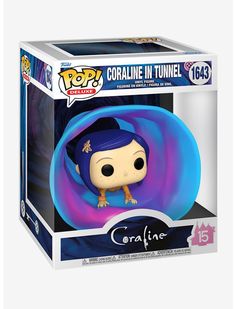 the pop vinyl figurine coraline in tunnel is on display at disney's hollywood