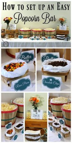 how to set up an easy popcorn bar