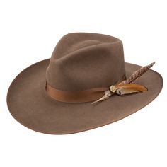 Style number: TWBKRGB103475 Walnut felt hat Brown hatband Feather detail Stetson logo pin on hatband 3 1/2" brim Logo Pin, Pin Logo, Coastal Cowgirl, Felt Hat, Hat Band, Brim Hat, Walnut, Felt, My Style