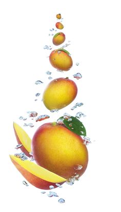 Peaches and slices falling with water droplets. Denver Co, Orlando Fl, Water Drops, Photo Illustration