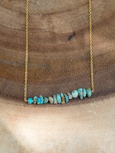 Dainty Turquoise Necklace, Necklaces for Women, Dainty Necklace , Natural Crystal Necklace. Wear your Turquoise !Turquoise is the stone that bring a good fortune, and hope. D E T A I L S + Dainty tiny Crystal Turquoise . + Natural tiny multi color gemstone. + 14K Gold filled or 14k gold Vermeil or sterling silver. + Hand wrapped gem just for you! + We use high quality natural crystal and genuine gemstone ! + All jewelry are Nickle and lead free !  T H E * Q U A L I T Y We use top quality materia Necklace Bar, Necklace Beads, Natural Stones Necklace, Gold Letter, Cluster Necklace, Aqua Turquoise, Silver Plated Necklace, Agate Ring, Layered Jewelry