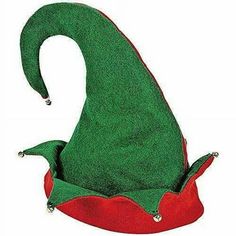 an elf's hat is shown on a white background