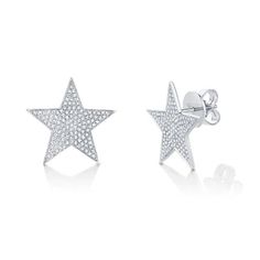 14K gold with 0.52-carat diamond round cut star stud earrings. Model Number: SDL55001267V5WY Rings Fancy, Mens Diamond Jewelry, Earrings Model, Gemstone Diamond Ring, Star Stud Earrings, Natural Jewelry, Diamond Fashion Rings, Studded Necklace, Diamond Bangles Bracelet