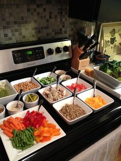 the food is prepared and ready to be cooked in the oven for us to eat