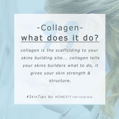 Collagen what it does? Skincare Quotes, Skin Science, Skincare Blog, Beauty Therapy, Skincare Ingredients, Beauty Quotes, Building Block