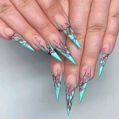 Fake Nails Long, Long Press On Nails, Long Stiletto, Nagel Tips, Manicure Tips, Her Nails, Fake Nails With Glue, Ballerina Nails, Diy Nail Art