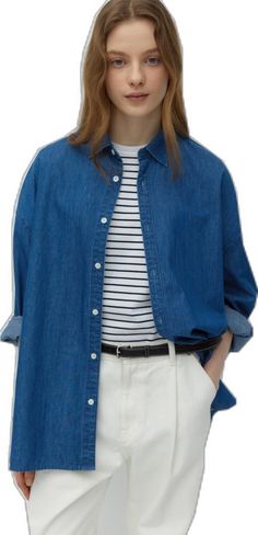 Oversized Washed Blue Denim Top For Spring, Oversized Washed Denim Blue Top, Oversized Long Sleeve Light Wash Shirt, Oversized Denim Blue Shirt For Summer, Oversized Long Sleeve Denim Top For Summer, Oversized Dark Wash Long Sleeve Tops, Oversized Dark Wash Shirt For Spring, Oversized Dark Wash Tops For Spring, Spring Everyday Indigo Denim Top