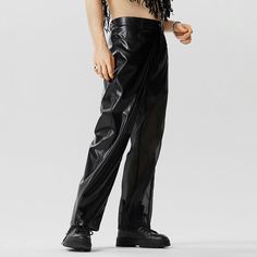 Men's Urban Chic Leather Trousers - Elevate your style with these sleek leather trousers, perfect for the modern urban man. Versatile and trendy, these pants offer both comfort and fashion for any occasion. Make a statement with this fashionable addition to your wardrobe. 👖🔥 Features: 🌟 High-Quality Blend: Crafted from 45% PU leather and 55% polyester for a stylish look. 🌟👖 🩳 Comfortable Elastic Waist: Easy wear with an elastic waist closure. 🩳🏃‍♂️ 🧵 Durable Broadcloth Fabric: Breathabl Chic Leather, Modern Urban, Leather Trousers, New Launch, Leather Pieces, Urban Chic, Easy Wear, Trousers, How To Wear