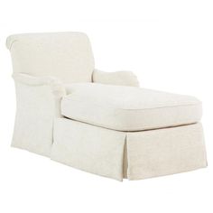 Lexington Leanne Modern Classic White Upholstered Wood Frame Chaise Lounge Leather Cocktail Ottoman, Upholstered Chaise Lounge, Upholstered Chaise, Lexington Home, Leather Swivel Chair, Lexington Furniture, Single Chair, Leather Ottoman, Chaise Lounge Chair