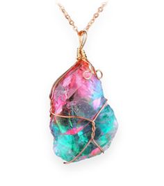 HigherChakra Pendant Aqua Rosa Crystal Pendant Necklaces Swarovski, Strong Symbol, Rainbow Stone, Rainbow Aura Quartz, Crystal Rainbow, Crystal Chakra, Rock Necklace, Quartz Pendant Necklace, Raw Crystal Necklace