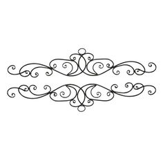 two decorative scroll designs on a white background