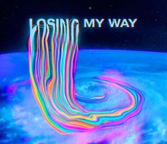 the cover art for losing my way, which features an image of a colorful spiral