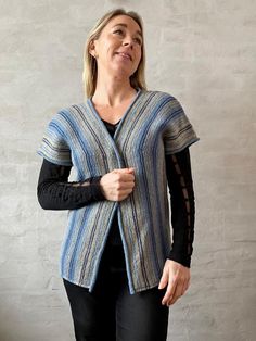 Ypsilon vest by Hanne Falkenberg, (No. 20) knitting pattern Knitting patterns Hanne Falkenberg Confirmation Page, Knitting Kit, Shetland Wool, Garter Stitch, Knit Hat, Winter White, Winter Wear, Digital Pattern, Stripes Pattern